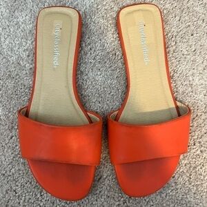 𝅺city Classified‎ Women’s Orange Slide Sandals Size 7